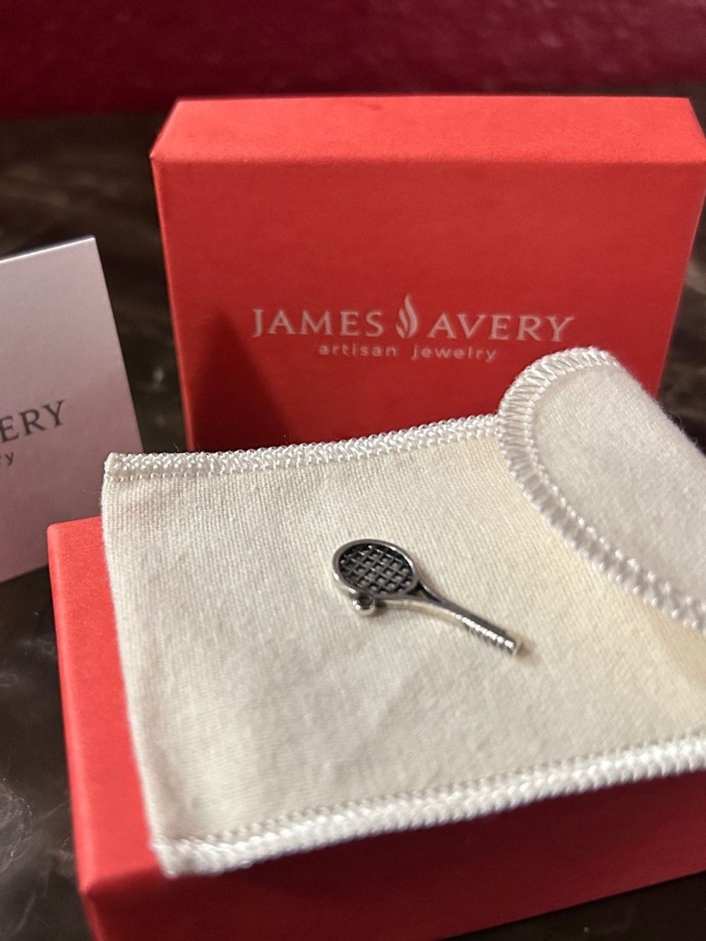 James avery RARE Retired tennis racket
